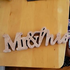 Rose Gold Mr & Mrs sign